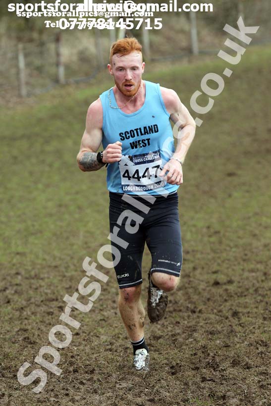 Senior men, 2020 British Athletics Inter Counties Cross Country Champs., Prestwold Hall, Loughborough. Photo: David T. Hewitson/Sports for All Pics